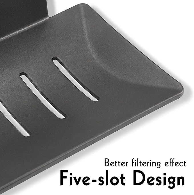 2 Pack Soap Dishes for Bathroom, Bar Soap Holder with Self Draining Tray, Soap Tray for Shower Wall, 4 Slot Self-Adhesive Soap Container (Gun Grey)