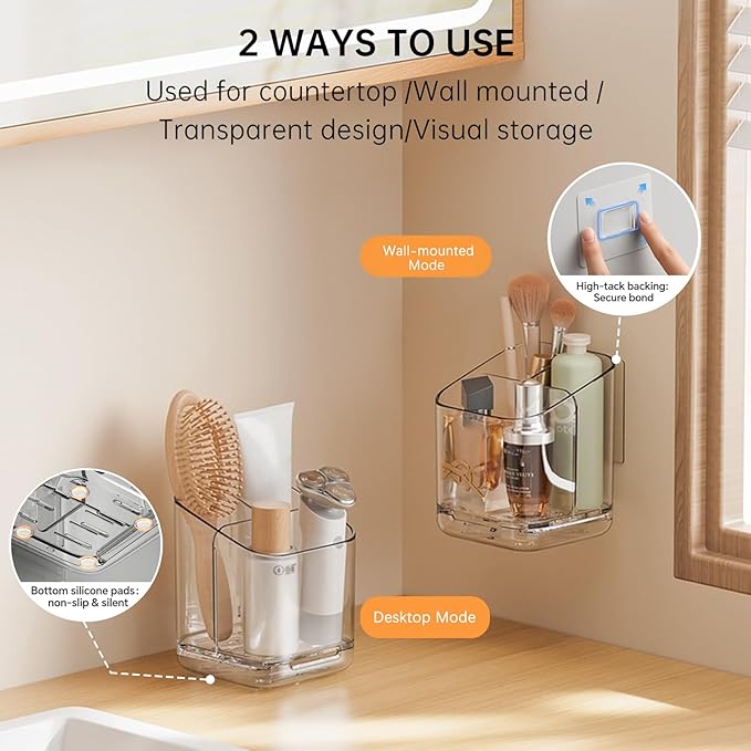 Electric Toothbrush Holder，Toothbrush and Toothpaste Holder for Bathroom,5 Slots Toothbrush Organizer with Adjustable Dividers for Bathroom/Kitchen/Office/Kids