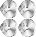 2026 Upgraded Drill-Free Suction Cup Hooks, Stainless Steel Suction Cup Hooks for Shower, Mirror, Wall, Bathroom, Glass, Hanging Towels - 4 Pack, Brushed Silver