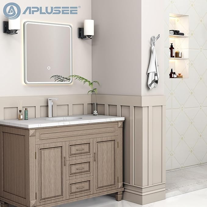 APLusee Swivel Chrome Robe Hook 2 PCS, Metal Foldable Towel Holder with Triple Rotating Arms, Heavy Duty Bathroom Kitchen Coat Hanger Wall Mounted