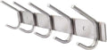 WEBI C-CBG05 Heavy Duty SUS 304 Hook Rail Coat Rack, 5 Hooks, Great Home Storage & Organization for Bedroom, Bathroom, Foyer, Hallway, Brushed Finish