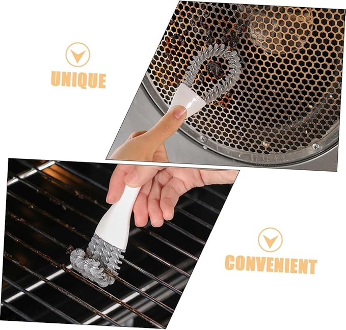 2pcs Heavy Duty Crevice Cleaning Brush Set with U-Shaped and Bent Design, Multifunctional Kitchen Grout Scrub Tool for Stove, Grill, and Tight Space Cleaning