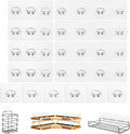 14 Pack Shower Caddy Adhesive Replacement, Strong Shower Shelf Adhesive Hooks for Corner Shelf Basket, Bathroom Rack, Kitchen Rack and Soap Holder