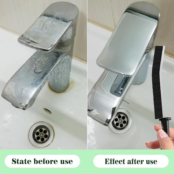 Hard Bristle Crevice Cleaning Brush for Small Spaces Cleaning, Thin Gap Cleaning Tool to Clean The Dead Corners for Kitchen Surfaces, Bathroom, Windows Sill Groove, Tiles, and Faucets, 5pcs Mixed