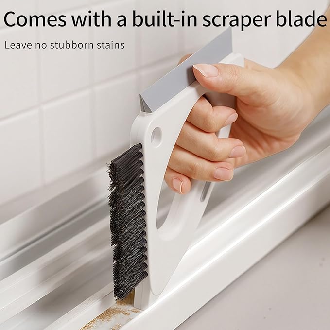 Hard Bristle Crevices Brush Multifunctional Gaps Tool Grout Brushes Scraper for Kitchen Grout