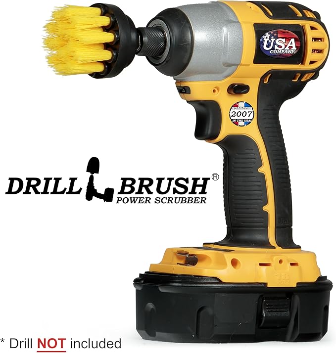 Bathroom Cleaning Brush - Shower Drill Cleaning Brush - Grout and Tile Cleaning Brush - Bathtub Cleaning Brush - Power Cleaning Brush - Shower Scrub Brush - Drill Cleaning Scrubber Brush Kit for Home