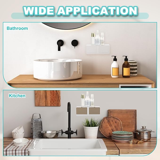 uxcell Soap Holder with Hook, 10 x 3.94 Inches Double Grid Wall Mounted No Drill Soap Dish for Shower, Bathroom & Kitchen - Self Draining Design Keeps Soap Dry (Gray)