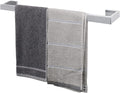 TocTen Bath Towel Rack - Square Base Thicken SUS304 Stainless Steel Towel Bar for Bathroom, Bathroom Bar Accessories Towel Rod Heavy Duty Wall Mounted Towel Holder (Polish Chrome, 24 Inch)