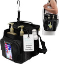 Portable XL Shower Caddy Bag - College Dorm Room Essentials for Men, Women, Students - Foldable, Water Resistant with Hanging Keychain Hook and Shoulder Strap Shower Organizer Bag (Black)
