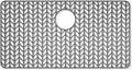 AWOKE Large Silicone Sink Protectors for Kitchen Sink, 30" x 16" Rear Drain Hole, Sink Mat for Bottom of Farmhouse Kitchen Stainless Steel Sinks, Raised Feet/Heat Resistant/Non-slip (Gray)