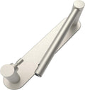 Adhesive Toilet Paper Holder Brushed Nickel Bathroom Double Post Pivoting Toilet Tissue Holder Roll Holder Stick On No Drilling Stainless Steel and Zinc Alloy