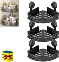 Suction Cup Corner Shower Shelf, No-Drill Bathroom Corner Caddy,Triangle Suction Cup Corner Shelves, Removable Wall Storage Rack (D)
