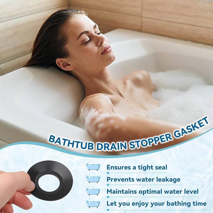 829-484 Tub Stopper Gasket for Pop-up Bathtub Drain Plugs for Tub Drain Assemblies Replaces Gasket