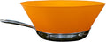Frywall Splatter screen alternative 10" - stops grease splatter without trapping steam - continuous access - dishwasher safe - compact storage (Orange)