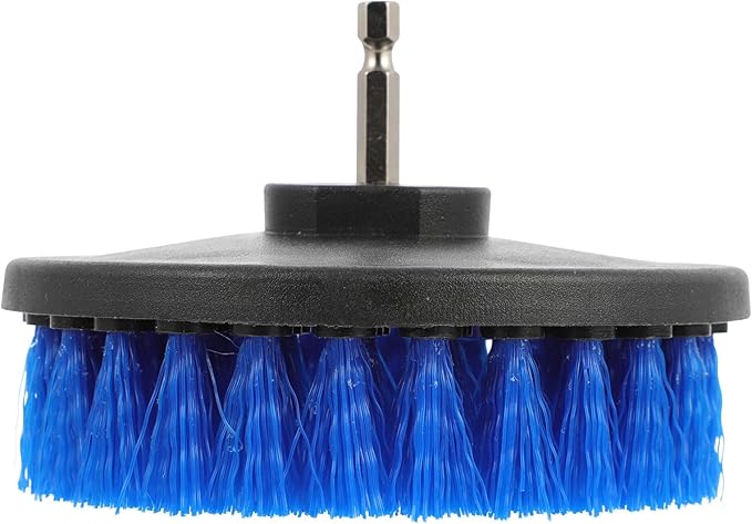 VALICLUD Electric Drill Brush Replacement Heads 5-inch Blue Floor Cleaning Brush Set for Home Kitchen Grout Tile Scrubbing Tool Compatible with Power Drills