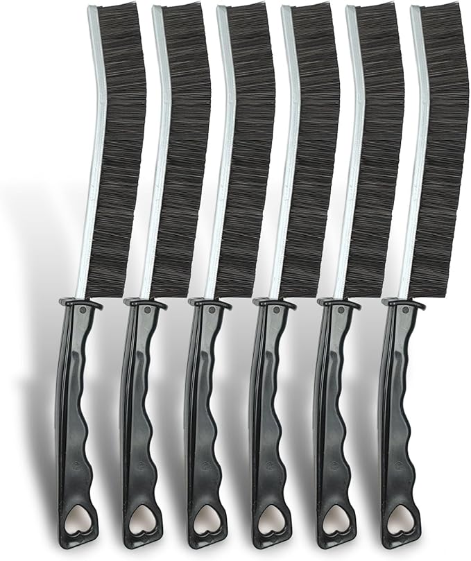 6pcs Crevice Cleaning Brushes, Gap Scrub Brushes for Tight Spaces, Deep Cleaner Tool for Bathroom, Kitchen, Shower, Window Tracks, Toilet, Sink, Household Cleaning Supplies Hard Bristle Detail Brushes