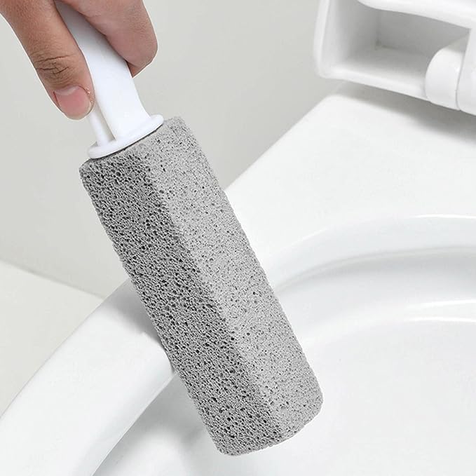 Pumice Toilet Brush, Hard Watermark Remover Cleaning Stone, Suitable for Tile Grout Rust Grill Toilet Bowls (1pcs)