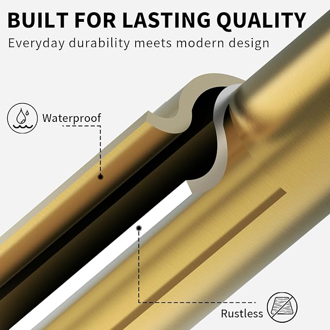 Adhesive Towel Hooks for Bathrooms 4 Pack Brushed Gold Stainless Steel and Zinc Alloy Sticky Wall Hooks for Hanging Heavy Duty Self Adhesive Robe Shower Hanger for Kitchen, Closet, Cabinet, Door