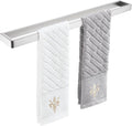 APLusee Square Towel Bar Brushed Nickel, 22.8" 304 Stainless Steel Towel Rack for Bathroom Kitchen Wall Mounted, Rustproof & Heavy Duty Towel Holder