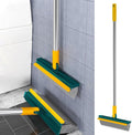 Floor Scrub Brush with Long Handle, 2024 New Heavy-Duty Stiff Bristles Floor Scrubber 2-in-1 Grout Brush for Cleaning Shower Bathroom, Tile, Carpet, Kitchen