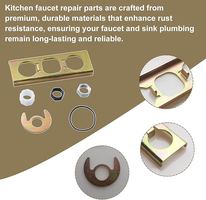 for Moen 113173 Kitchen Faucet Kits, Includes Mounting Plate, Installation Hardware and Installation Nut Tool Set