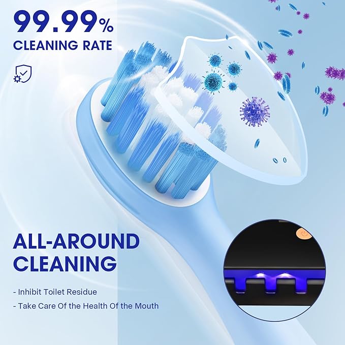 Smart Toothbrush Holder for Bathroom with Toothpaste Dispenser, USB Charging with 5 Toothbrush Slots for Family (Black)