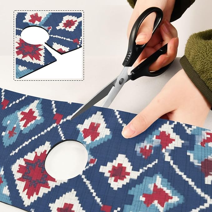 Kitchen Sink Splash Guard 2 PCS 30 Inch Sink Faucet Mat Splash Guard for Bathroom Countertop Water Absorbent Foldable Cuttable Soft Washable Vintage Blue Floral Patriotic