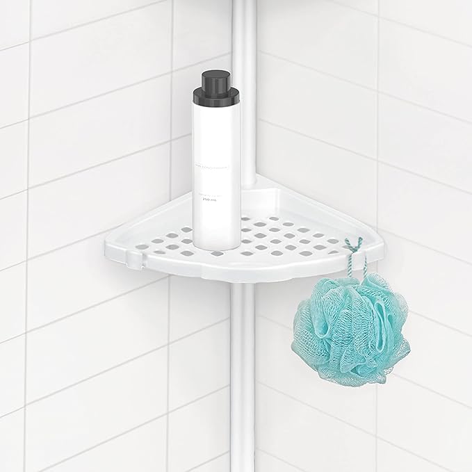Better Living Products 70040 ULTI-MATE Rust Proof Aluminum Tension Shower Pole Caddy, No Size, White