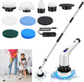 Electric Spin Scrubber Bathroom Cordless Shower Cleaner Brush, 9 in 1 Electric Cleaning Brush, 320RPM Power Scrubber Cordless Rechargeable with Extension Arm for Kitchen Bathroom Tub Tile Floor