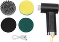 Electric Rotating Cleaning Brush, Cordless Scrubber Shower Bathroom Cleaner for Kitchen Tile Window Floor (Black)