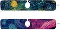 Sink Faucet Absorbing Mat Kitchen Sink Splash Guard Splash Faucet Drip Catcher for Bar RV Bathroom 2PCS 30x5.5in Starry Night Sky Swirling Neon Blue