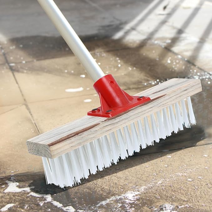 Nylon Wire Brush Head with Stiff Bristles, Floor Cleaning Tool Replacement for Moss Removal and Multi-Purpose Scrubbing, Suitable for Outdoor Patio and Indoor Floor Cleaning