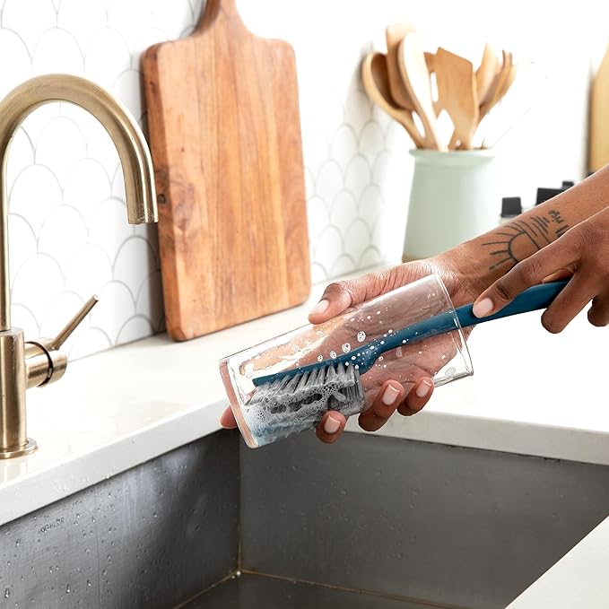 Full Circle Clean Ocean Bottle Brush, Water Bottles, Baby Bottles, Flasks, and Tumblers - Sustainably Made 100% From Recycled Ghost Fishing Nets