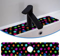 Dog Paw Print Faucet Mat for Kitchen Sink Animal Footprint, Soft Diatom Mud Material, Strong Water Absorption, Non-slip, Easy to Clean for Bathroom, Kitchen 23.5"X5.5"