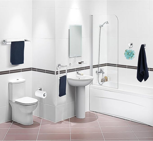 10 Pieces Bathroom Hardware Accessories Set Polished Chrome, Bathroom Towel Rack Set SUS304 Stainless Steel, Square Bath Towel bar Set Heavy Duty, Wall Mounted