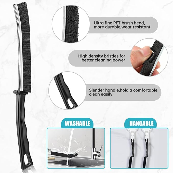 5 Pcs Hard Bristle Crevice Cleaning Brush - Gap Cleaning Brush for Bathrooms, Kitchens, Windows Multifunctional Window Slots, and Brushes,Used for Cleaning Gaps