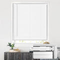 LazBlinds No Tools No Drill Cordless 1" Vinyl Mini Blinds, 100% Privacy S-Curve Blinds for Indoor Windows, Room Darkening Horizontal Window Blinds and Shades for Home, 43" W x 64" H, White