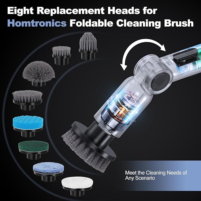 Electric Cleaning Brush Head Only Applicable to Homtronics Electric Spin Scrubber