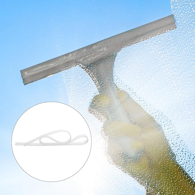 MECCANIXITY Replacement Squeegee Rubber for Window, Glass, Shower Doors, Tile Wall Cleaning, 41.34 Inch, White Pack of 2