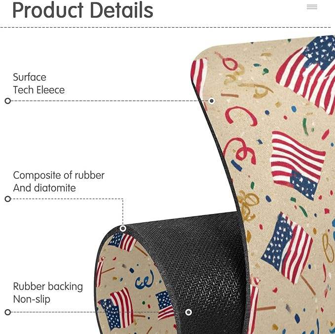 Kitchen Sink Splash Guard 2 PCS 14.7 Inch Sink Faucet Mat Splash Guard for Bathroom Countertop Water Absorbent Foldable Cuttable Soft Washable Brown Patriotic American Flags