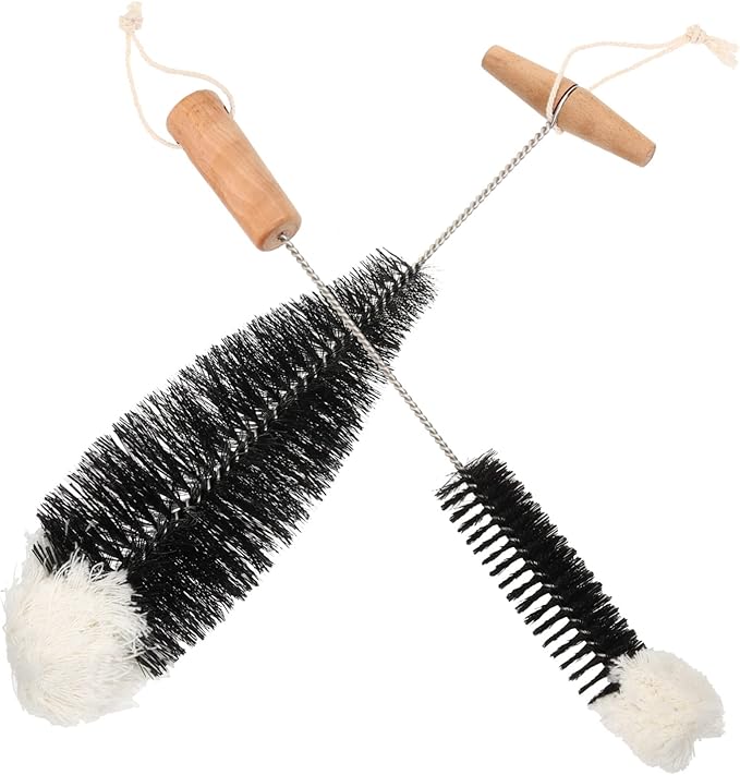 2pcs Bottle Cup Glass Bottle Cleaning Brush Set Multi-Functional Water Cup Brush Grout for Kitchen Cleaning