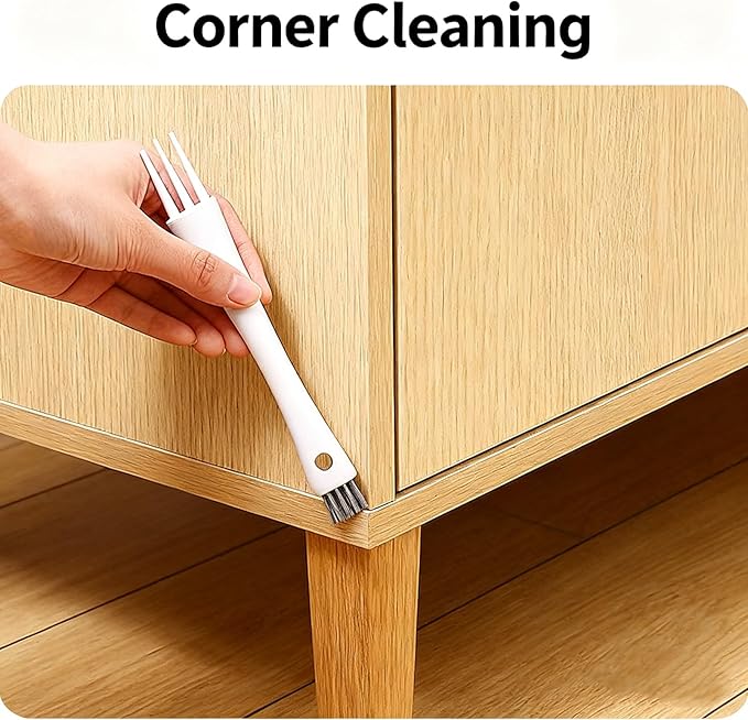 Multifunctional Gap Cleaning Brush – Stiff Bristle Grout Scrub Tool for Kitchen Tile Floors, Bathroom Crevices & Window Tracks, White