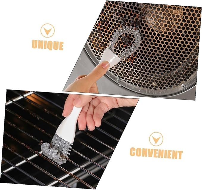 Mikinona 2pcs Kitchen Cleaning Brush Set U-Shaped and Bent Crevice Scrub Brushes for Stubborn Stain Removal in Narrow Gaps and Grill Surfaces, Handheld Multifunctional Scrub Tools for Home