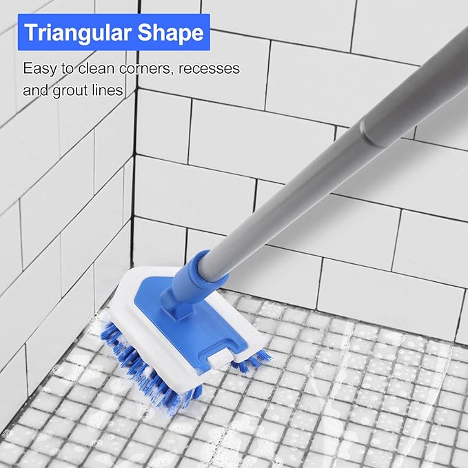 Lalafancy Cleaning Brush Head Tub and Tile Scrubber Stiff Bristles Brush Replacement Refill for Bathroom Bathtub Shower Cleaning Fit Lalafancy Scrub Brush