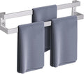 TNOMS Brushed Nickel Double Towel Bar,Towel Rack for Bathroom Stainless Steel Wall-Mounted Bathroom Hardware Accessories 32 Inch