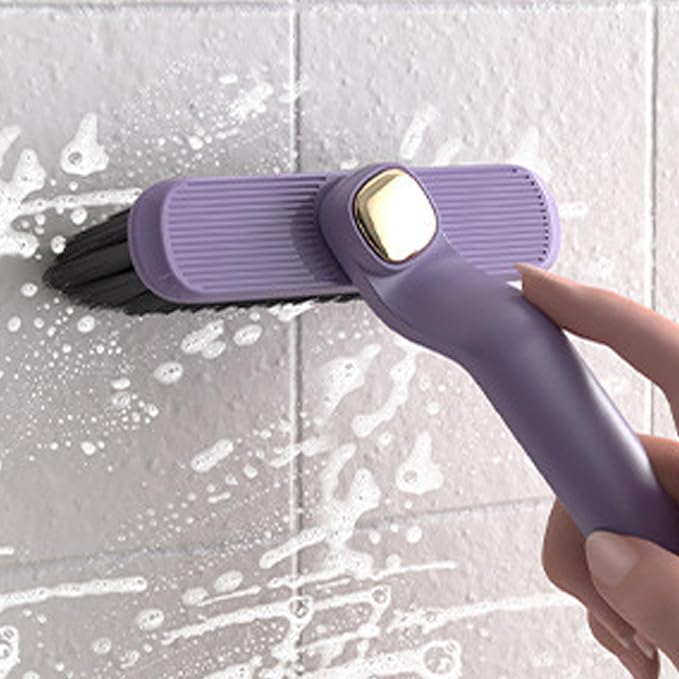 Cleaning Brush,Multi-Function Rotating Brush,360° Rotating No Dead Corners,Cleaning Tools for Household Use, Home, Kitchen, Bathroom,Window,Vehicle,Faucets,Toilet,Grout Purple 3pcs