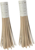 NOLITOY 2pcs Bamboo Pot Brush for Grout Stove Kitchen Cleaning Dish Scrubbers Strong Cleaning Ability