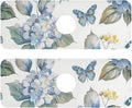 Blue Hydrangea Butterfly Kitchen Sink Splash Guard Faucet Mat Diatomite Absorbent Pad for Bathroom RV 14.7x5.4in 2PCS water