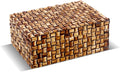 Handicrafts Home Large Decorative Storage Box with Lid – 9x6x3.5” Coffee Table Organizer, Keepsake- Decorative Boxes for Home Decor, Stylish Decorative Box for Office Decor- Mekong Chai