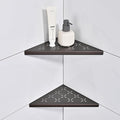 Corner Shower Shelf, 2-Pack Shower Shelves SUS304 Stainless Steel Bathroom Shelves for Tile Walls, Recessed Corner Shelf Organizer Rack, No Drilling (Bronze, 10"-2 Pack)